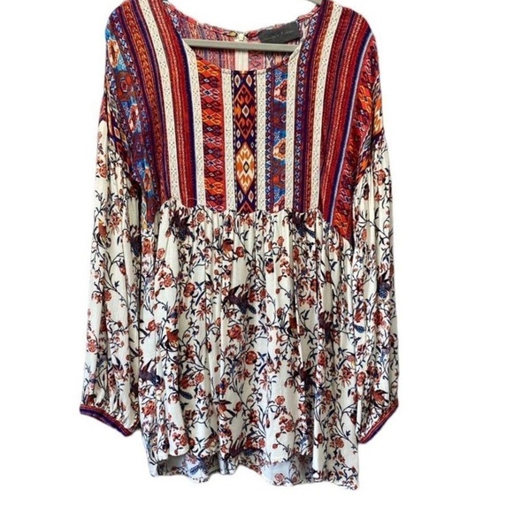 Anthropologie Sunday in Brooklyn Bohemian long sleeve tunic size Medium - Picture 1 of 8